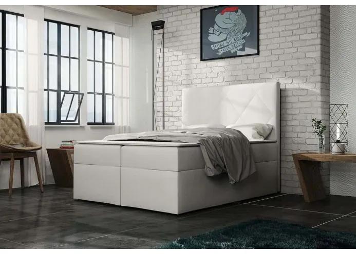 Minimalistická posteľ OLEXA 180x200, biela