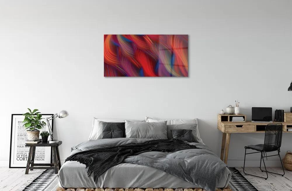 Sklenený obraz Farebné pruhy fraktály 120x60 cm