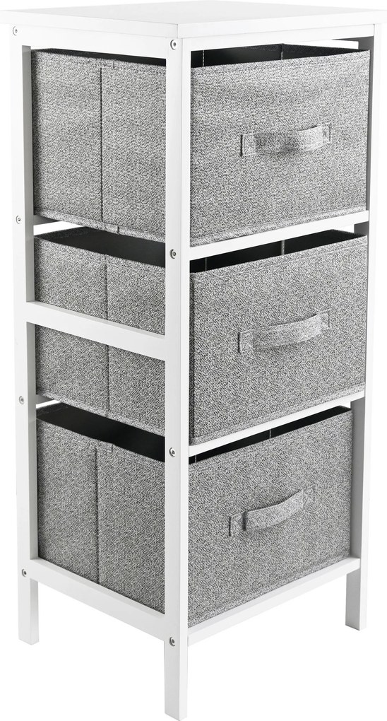 XXXLutz KOMODA, borovica, sivá, biela, 37/80/30 cm Carryhome - Detské izby - 004201012003