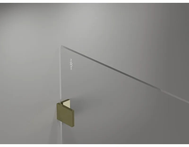 Mexen Lunar sprchová stena pravá 50 x 200 cm, 8mm číre sklo, zlatá lesklá, 830-050-000-50-00-P