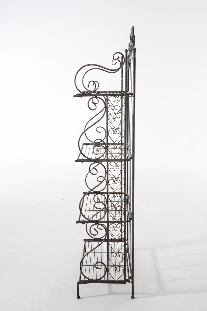 Kovová polica regál Anja - Bronzová