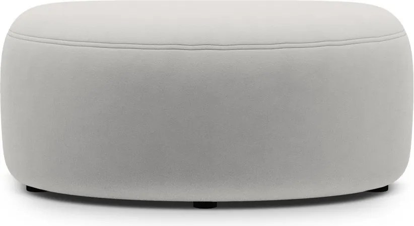 Svetlosivá zamatová podnožka Kate – Micadoni