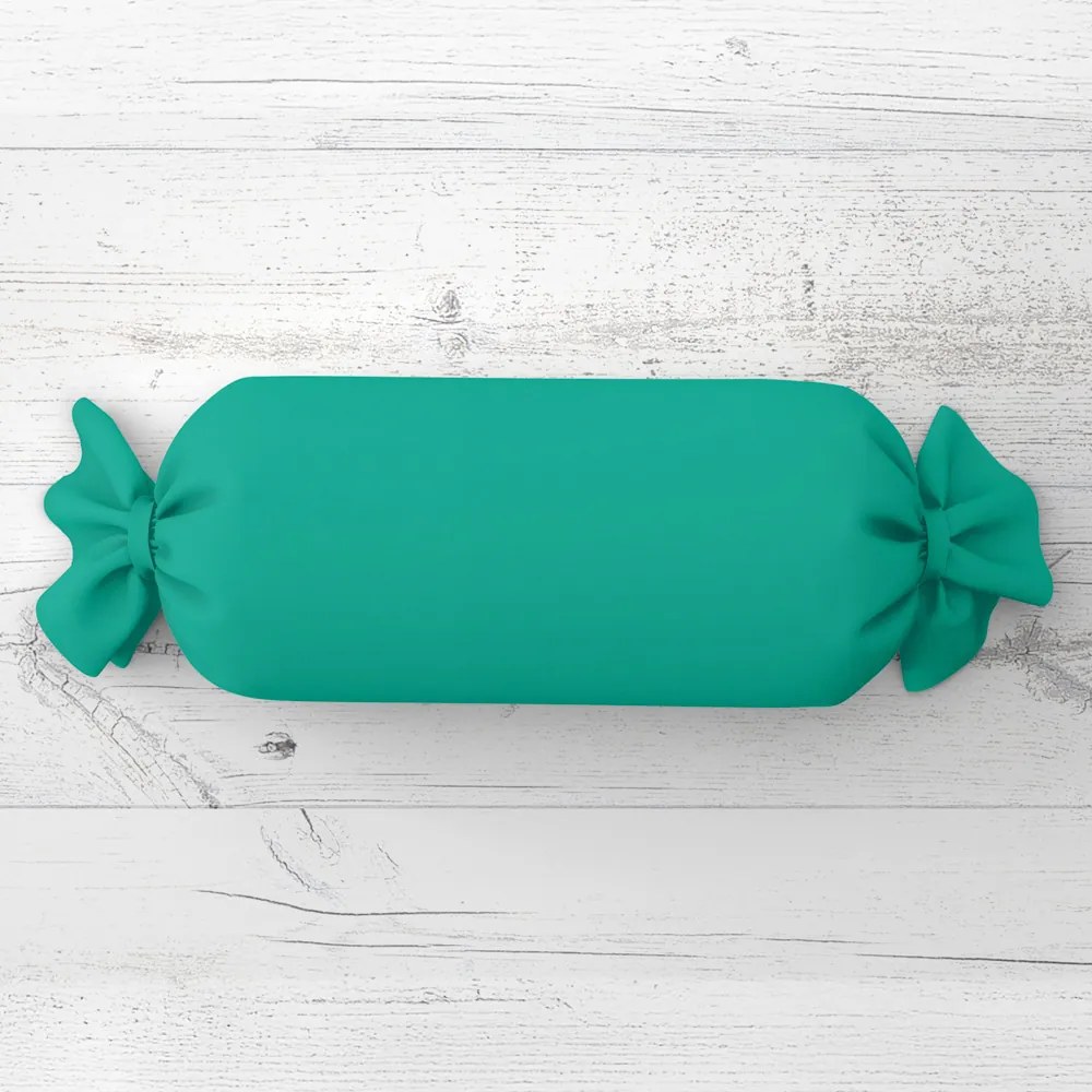 Biante Vankúš valec bonbon Rongo RG-091 Tyrkysovo zelený 15x60 cm