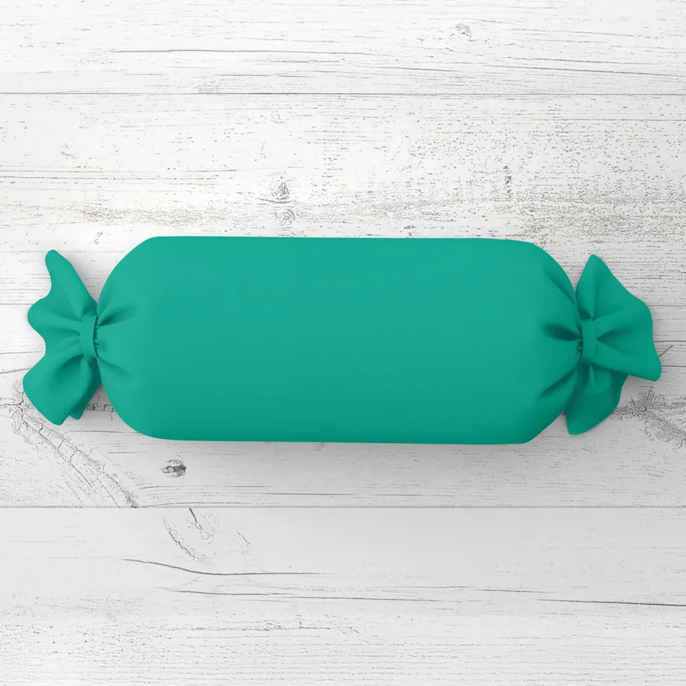 Biante Vankúš valec bonbon Rongo RG-091 Tyrkysovo zelený 15x80 cm