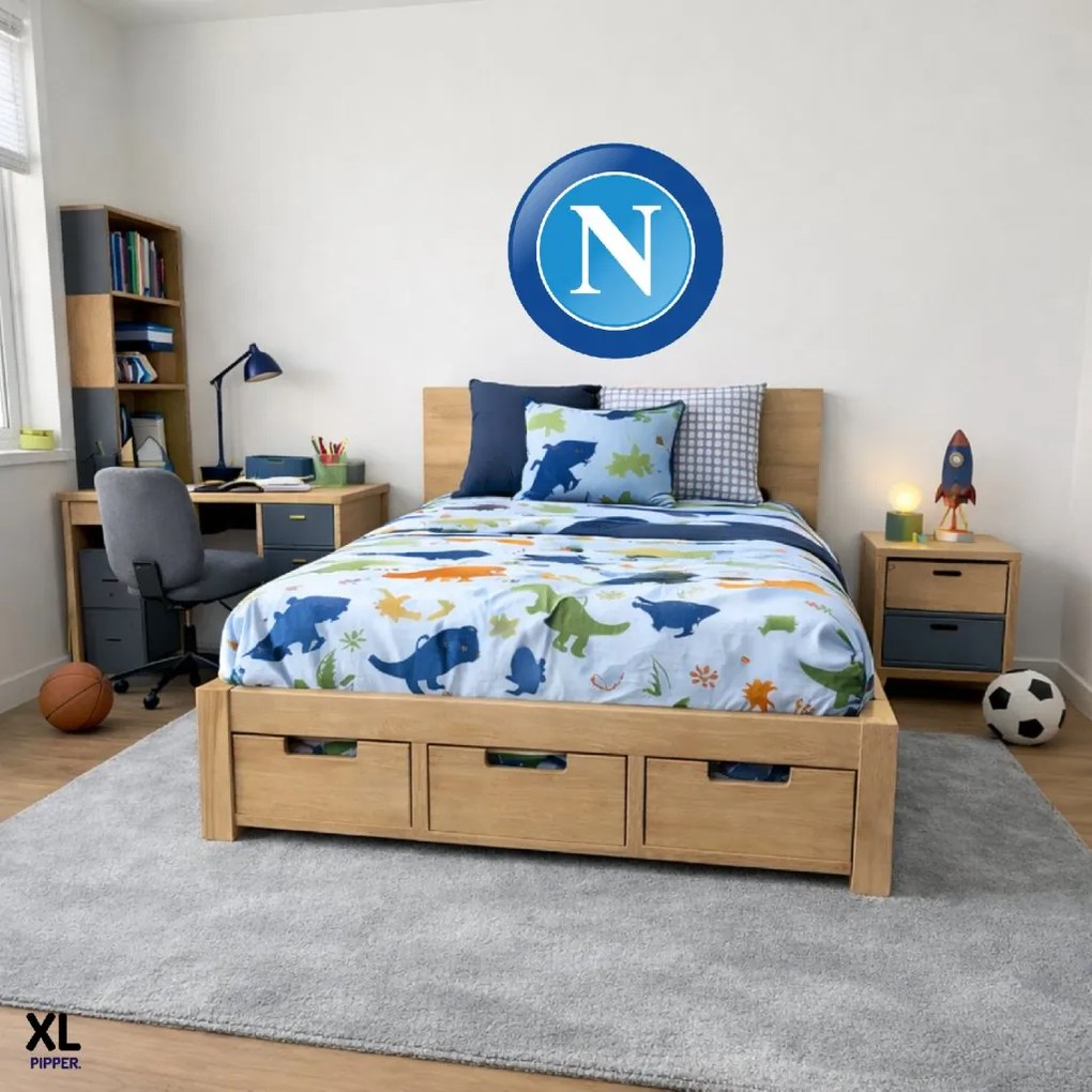Textilná nálepka na stenu - logo "SSC Neapol" Veľkosť: 60 cm