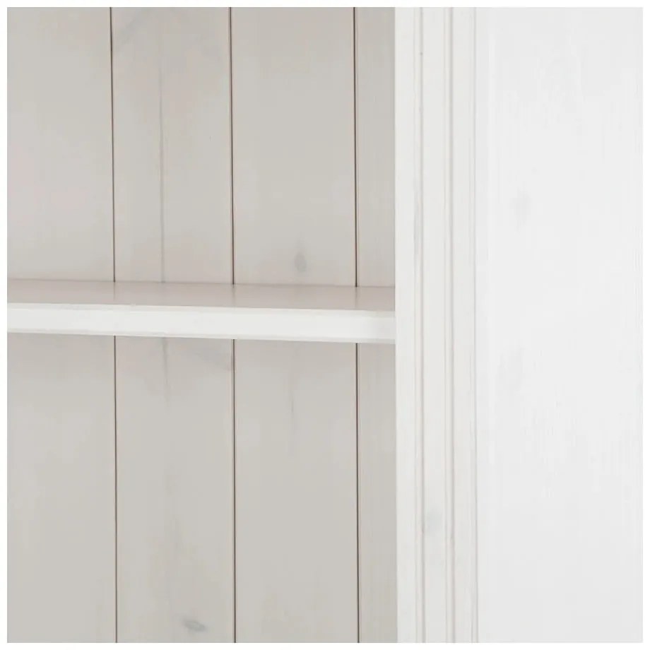 Biela knižnica z borovicového dreva 74x223x37 cm Anita – Støraa