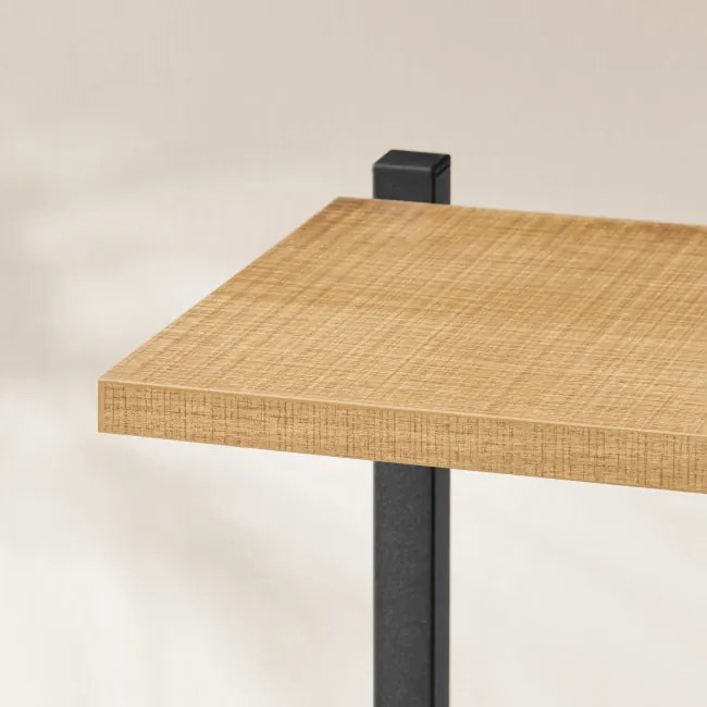 Stojan na kvety so šiestimi policami - dub / čierne nohy