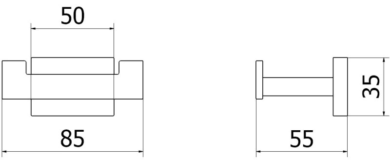 Mexen príslušenstvo, ARNO držiak na uteráky, 2-háčik, biela, 7020735-20