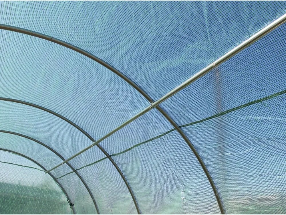 Záhradný fóliovník s pevnými dverami, 400 x 250 x 200 cm