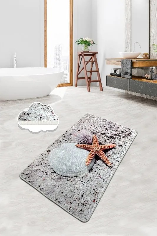 Koupelnová předložka STARFISH 80x100 cm šedá