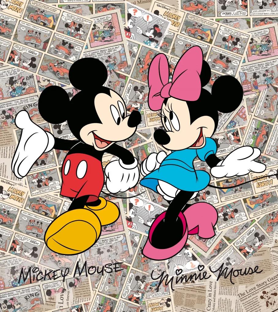 FTDxl1936 Detská papierová fototapety AG Design Mickey a Minnie, veľkosť 180 x 202 cm