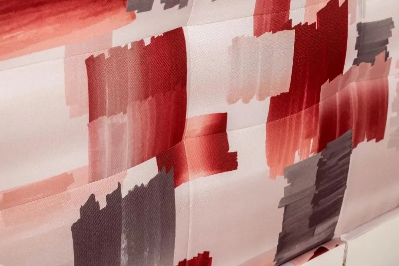 MANŽELSKÁ POSTEĽ S LAMELOVÝM ROŠTOM AMELIE 180X200 CM, 200x180, vínová vzor (č.155)