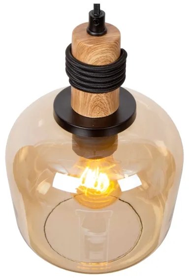 Lucide 45408/03/62 - Luster na lanku ILONA 3xE27/40W/230V čierna/béžová