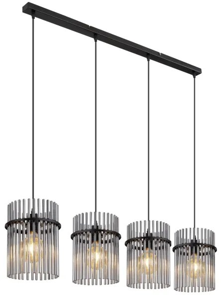 Globo 15698-4H - Luster na lanku GORLEY 4xE27/60W/230V čierna
