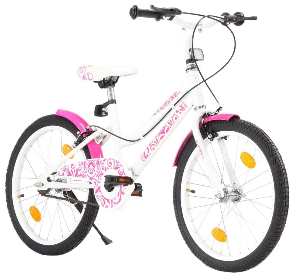 Detský bicykel ružovo-biely 20 palcový