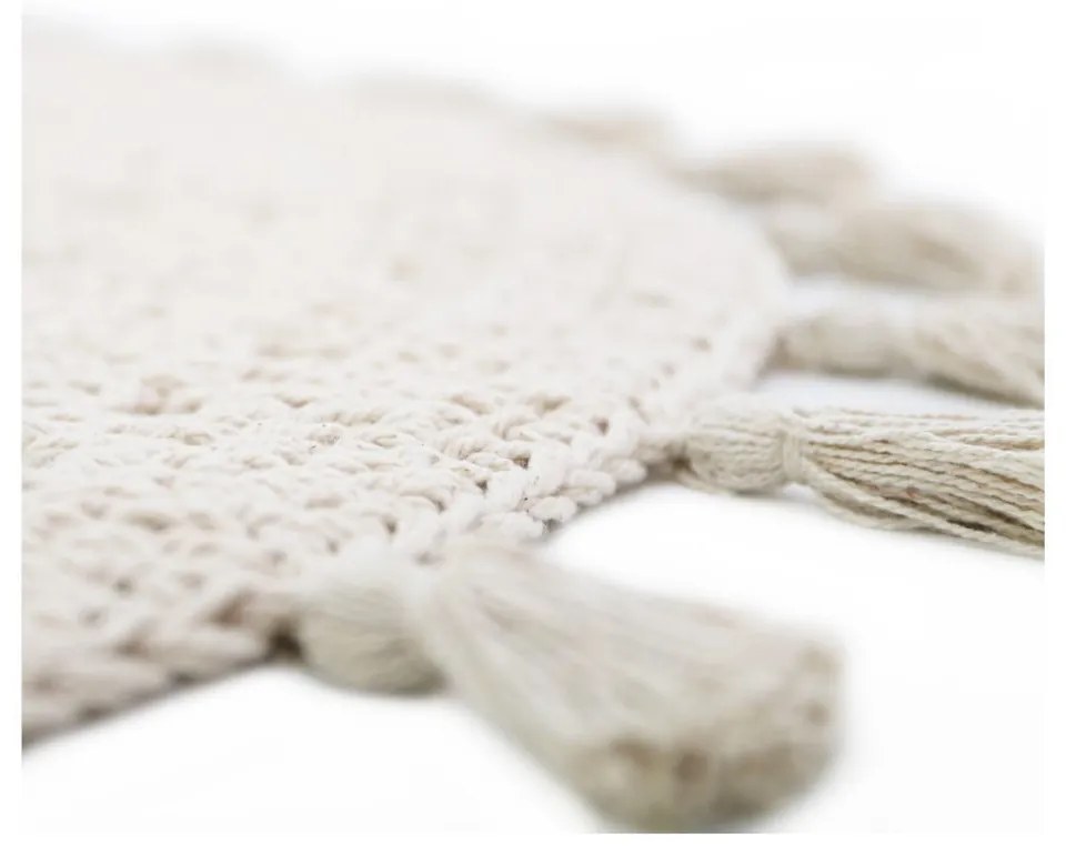 Krémovobiely detský koberec ø 120 cm Nila Ecru – Nattiot