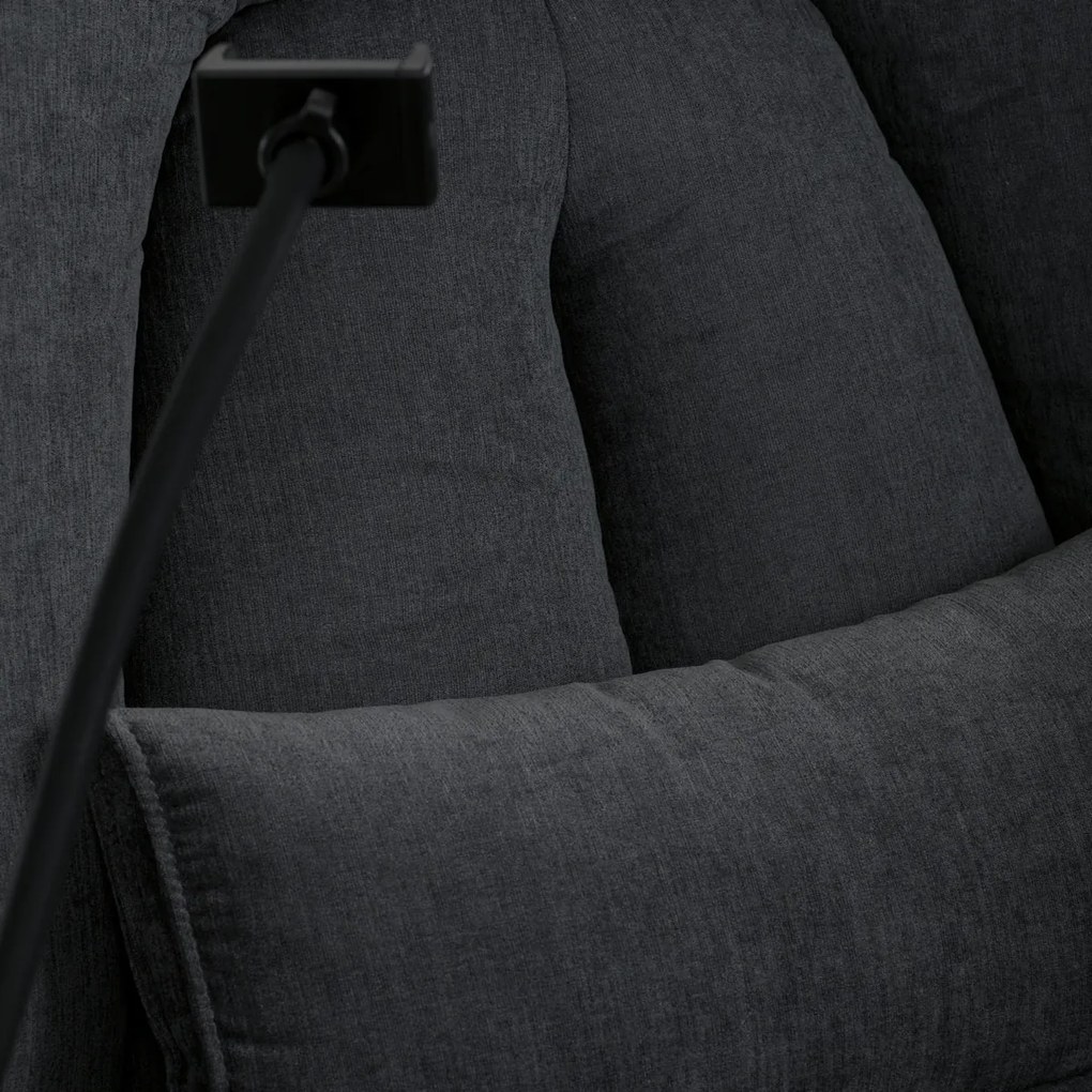 Elektrické polohovateľné kreslo s integrovanýmovládaním, sivé