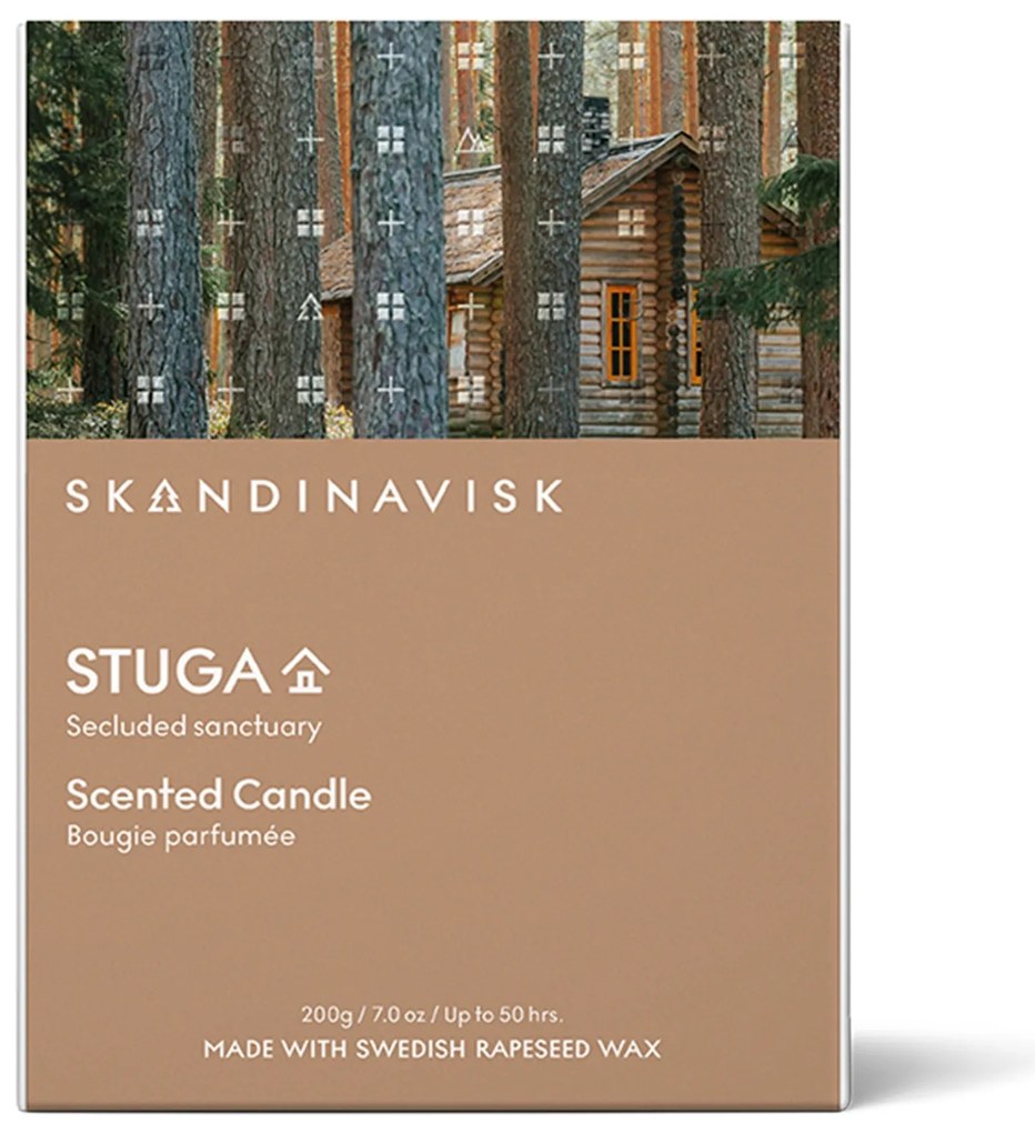 SKANDINAVISK Vonná sviečka v skle STUGA (chata) 200 g