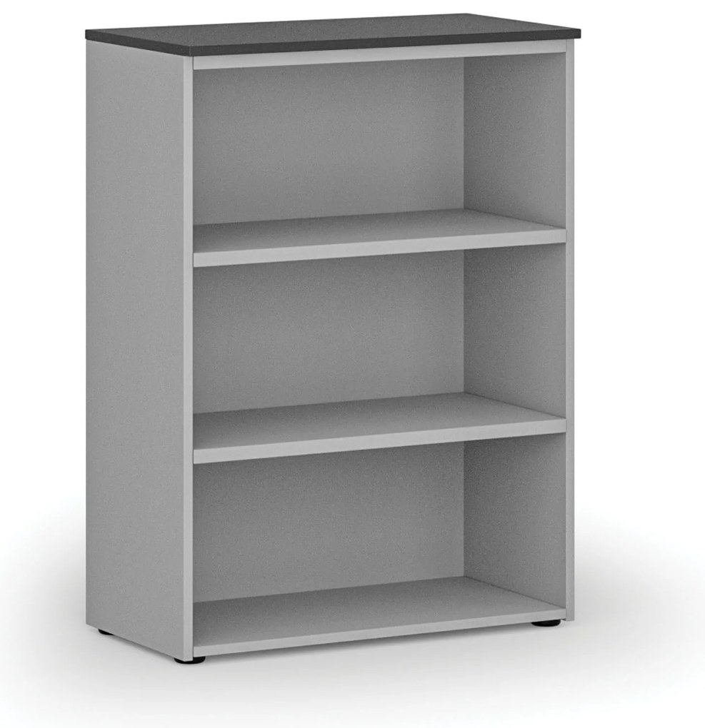 Kancelársky regál PRIMO GRAY, 800 x 420 x 1087 mm, sivá/grafit
