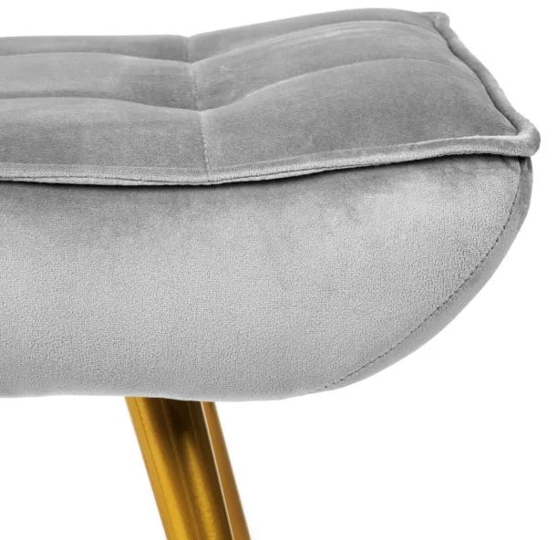 Kreslo VINNIS s podnožkou, sivé 856681