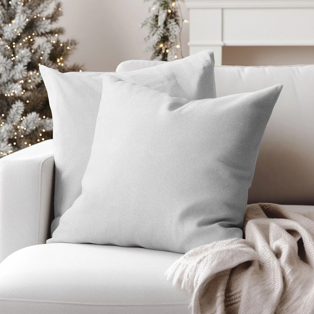 Goldea dekoračná exkluzívna obliečka na vankúš - strieborná s trblietkami 50 x 50 cm