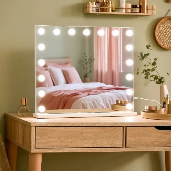 BRILAGI - LED Stmievateľné make-up zrkadlo HOLLYWOOD LED/15W/230V 60x50 cm biela