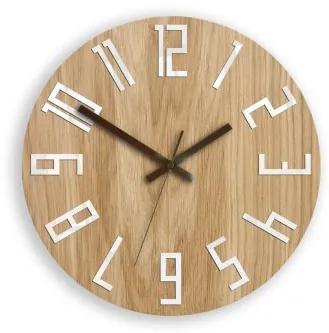 Sammer Jedinečné drevené nástenné hodiny SLIM hnedé 33 cm SlimWoodBrown