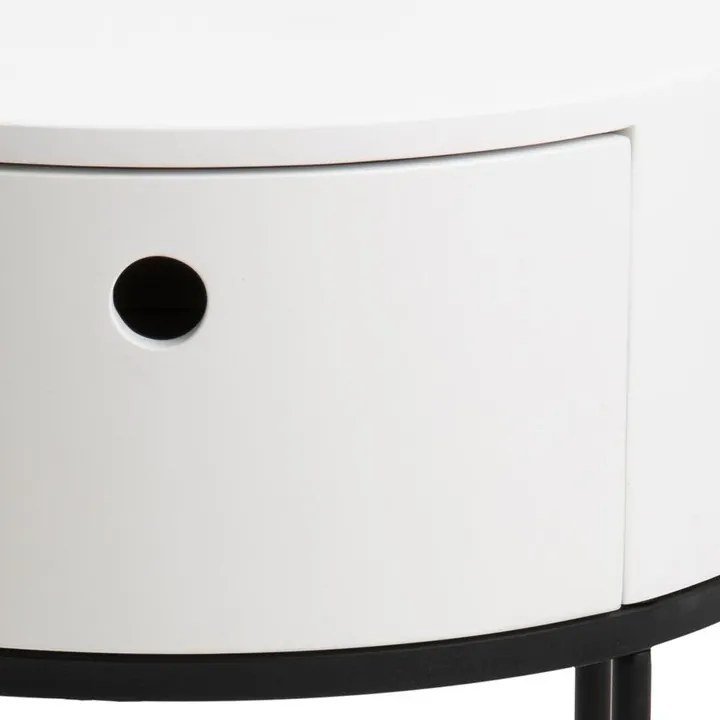 Nočný stolík Polo čierny/biely