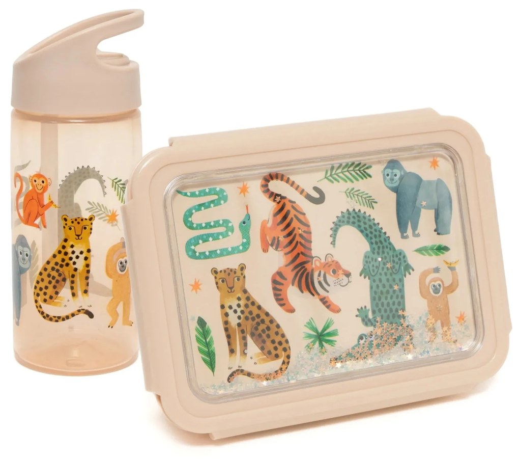 PETIT MONKEY Desiatový box Bento Upside Down Animals