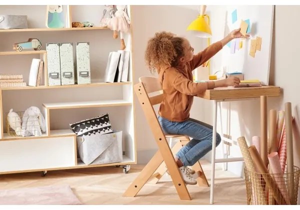 KINDERKRAFT - Detská jedálenská stolička ENOCK biela