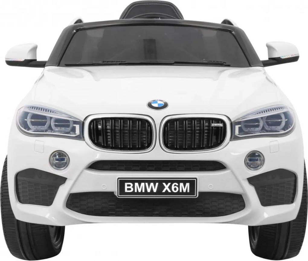 Ramiz Detské elektrické autíčko BMW X6M, biele SUV + diaľkové ovládanie