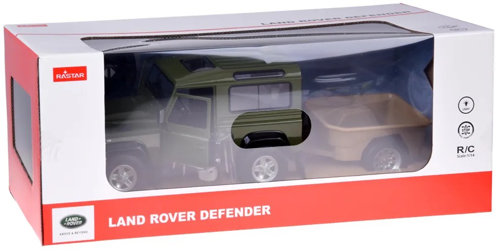 Auto na diaľkové ovládanie Rastar Land Rover Defender 1:14 so svetlami RC0712 Farba: čierna