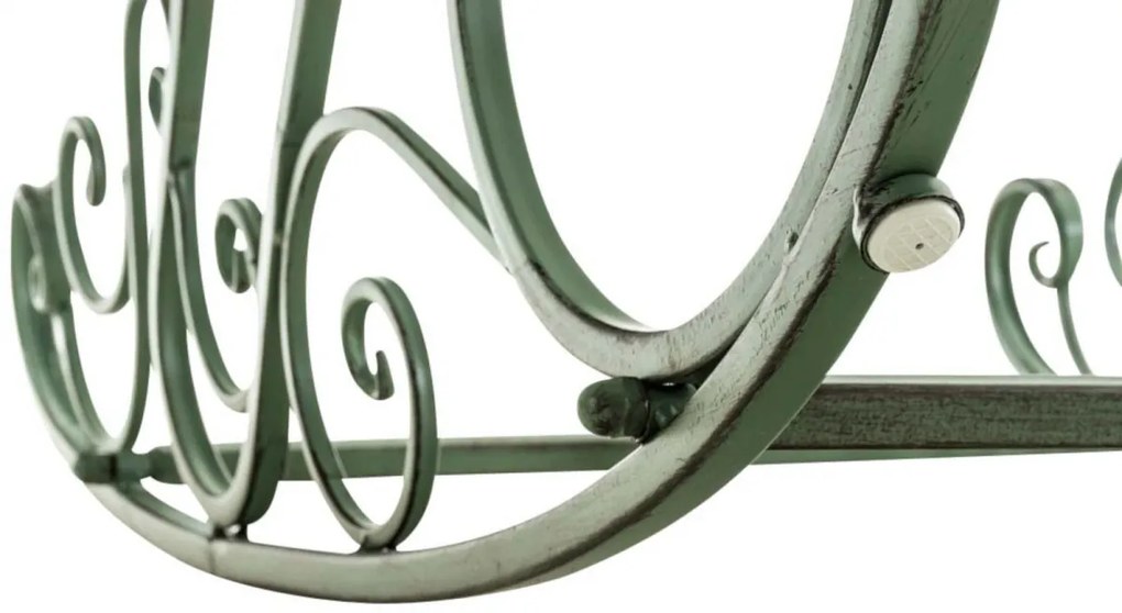 Kovové hojdacie kreslo Smile (SET 2 ks) - Zelená antik