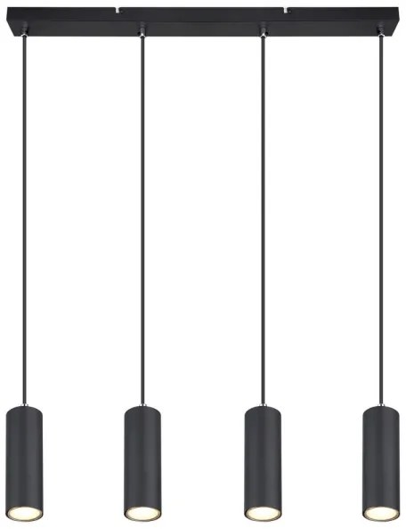 Globo 57911-4HB - Luster na lanku ROBBY 4xGU10/35W/230V čierna