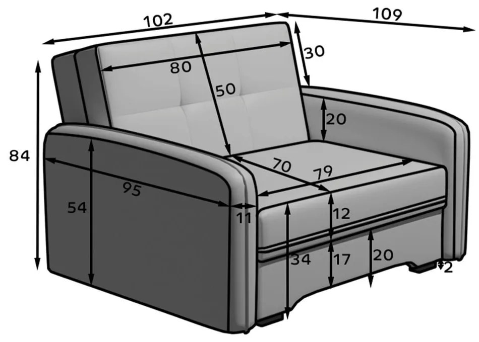 Tmavosivé kreslo Laine – ELTAP