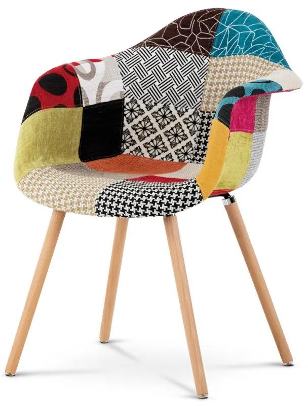 Moderná stolička v žiadanom prevedení patchwork