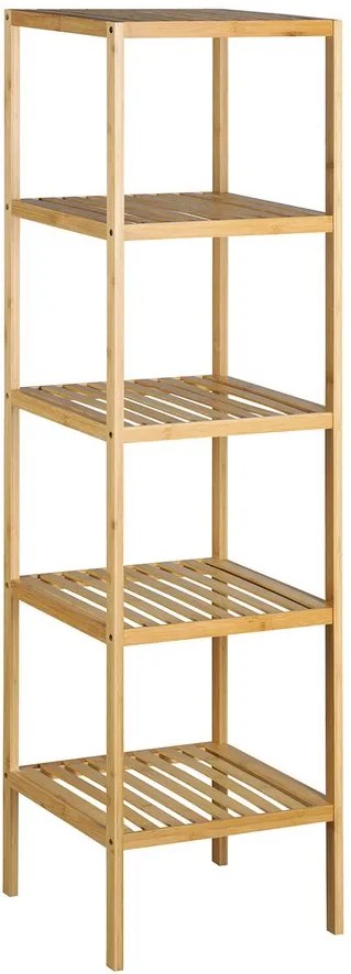Bambus BI005 policový regál 37x37x140 cm, 5 políc