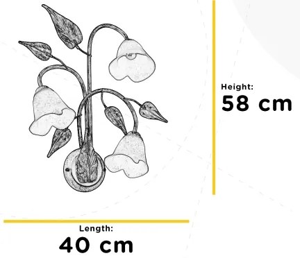 ONLI - Nástenné svietidlo VANDA 3xE14/6W/230V