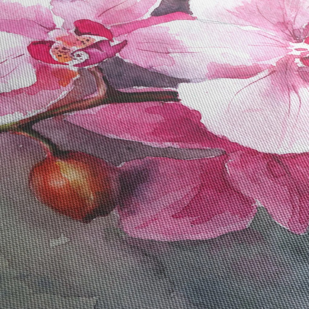 Obraz - Orchidey, aquarel (90x60 cm)