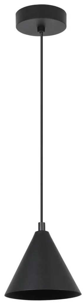 Závesné svietidlo Soho, 1x čierne kovové tienidlo, (fi 14cm)