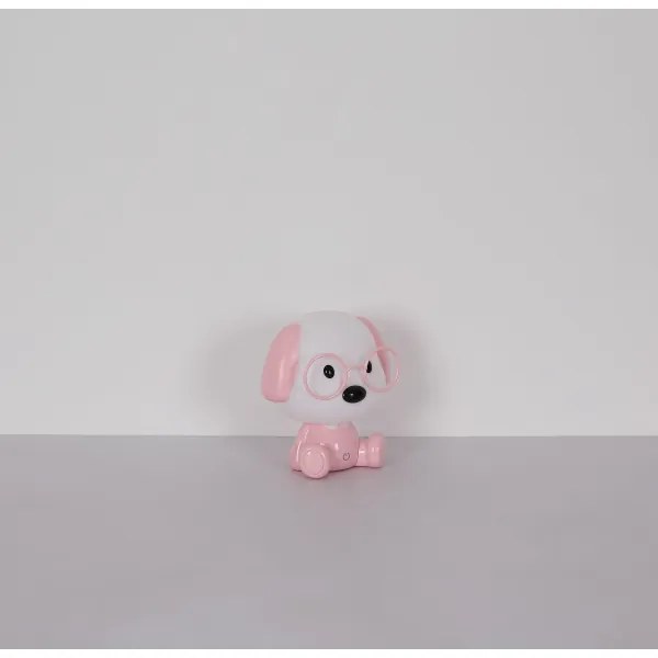 Globo 21761P - LED stmievateľná detská nočná lampa PUPPY 1W/5V 500 mAh ružová