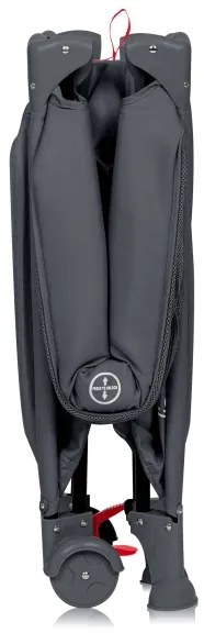 Lionelo - Cestovná postieľka LAURA Grey Concrete