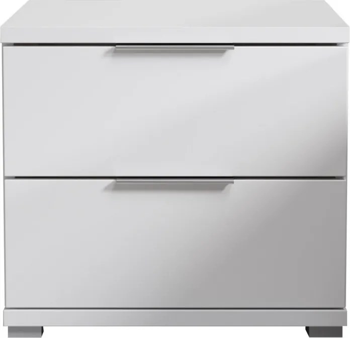 Nočný stolík s 2 zásuvkami Smilla, výška 43 cm, biely