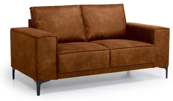 Koňakovohnedá pohovka z imitácie kože 164 cm Copenhagen – Scandic