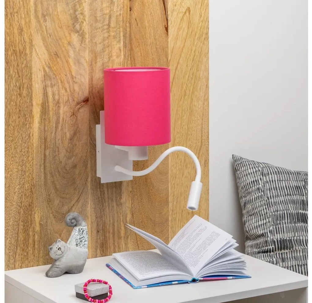 Brilagi - LED Nástenná lampa NUBILA 1xE27/25W/230V + LED/3W biela/ružová