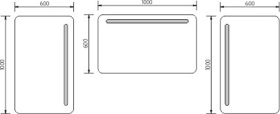 Nimco LED zrkadlo 1000x600 - ZP 2004