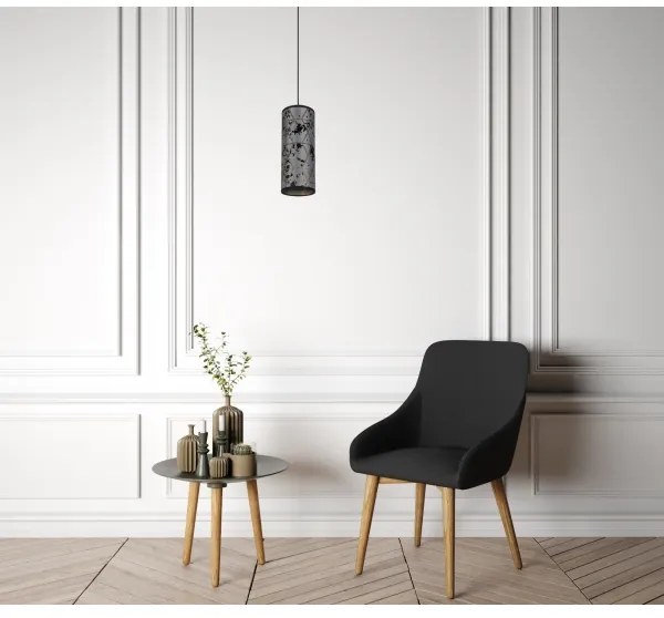 Luster na lanku AVALO 1xE27/60W/230V šedá/čierna