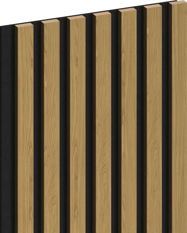 Mexen Lam-F, akustické stenové lamely 275 × 31,5 cm, filc 6 mm, dub jantárový, S105-275317-2812-073