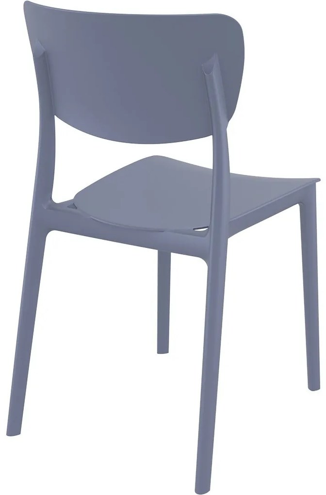 MONNA záhradná stolička bez podrúčok dark grey