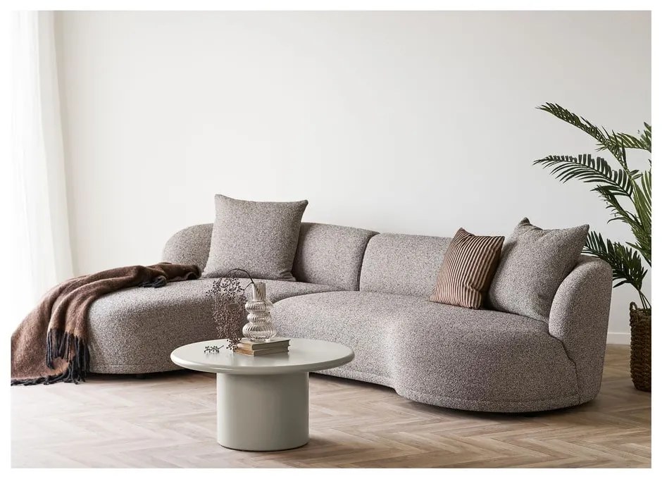 Krémový okrúhly konferenčný stolík ø 80 cm Nagano – House Nordic